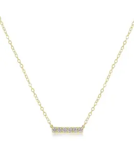 ENewton Design 14KT GOLD AND DIAMOND  SIGNIFICANCE BAR NECKLACE - SIX