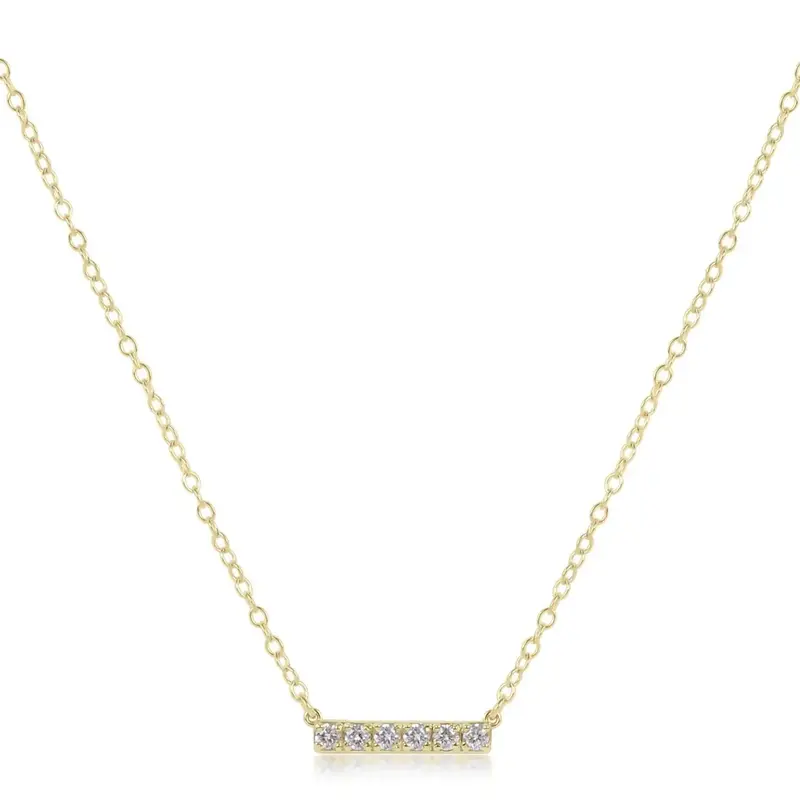ENewton Design 14KT GOLD AND DIAMOND  SIGNIFICANCE BAR NECKLACE - SIX
