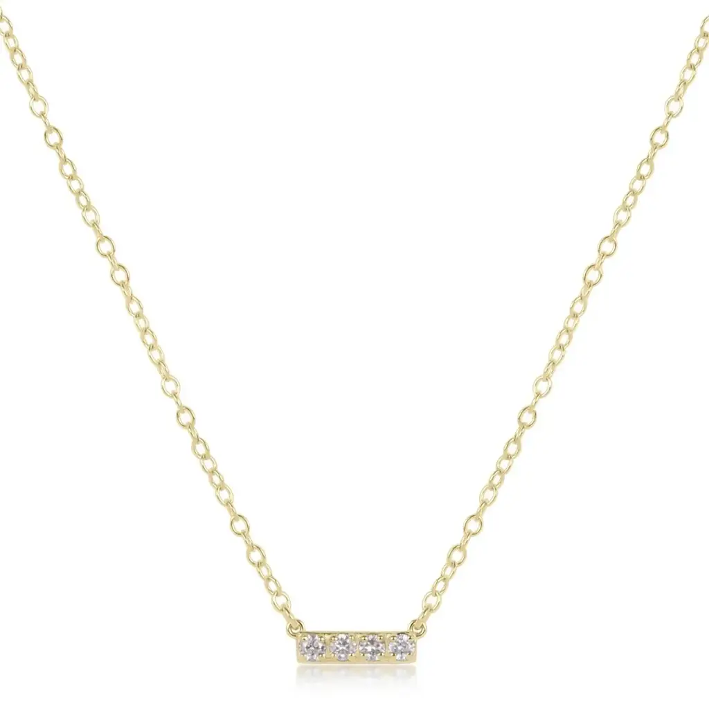ENewton Design 14KT GOLD AND DIAMOND  SIGNIFICANCE BAR NECKLACE - FOUR