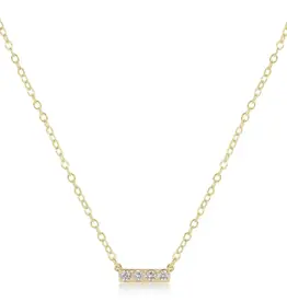 ENewton Design 14KT GOLD AND DIAMOND  SIGNIFICANCE BAR NECKLACE - FOUR
