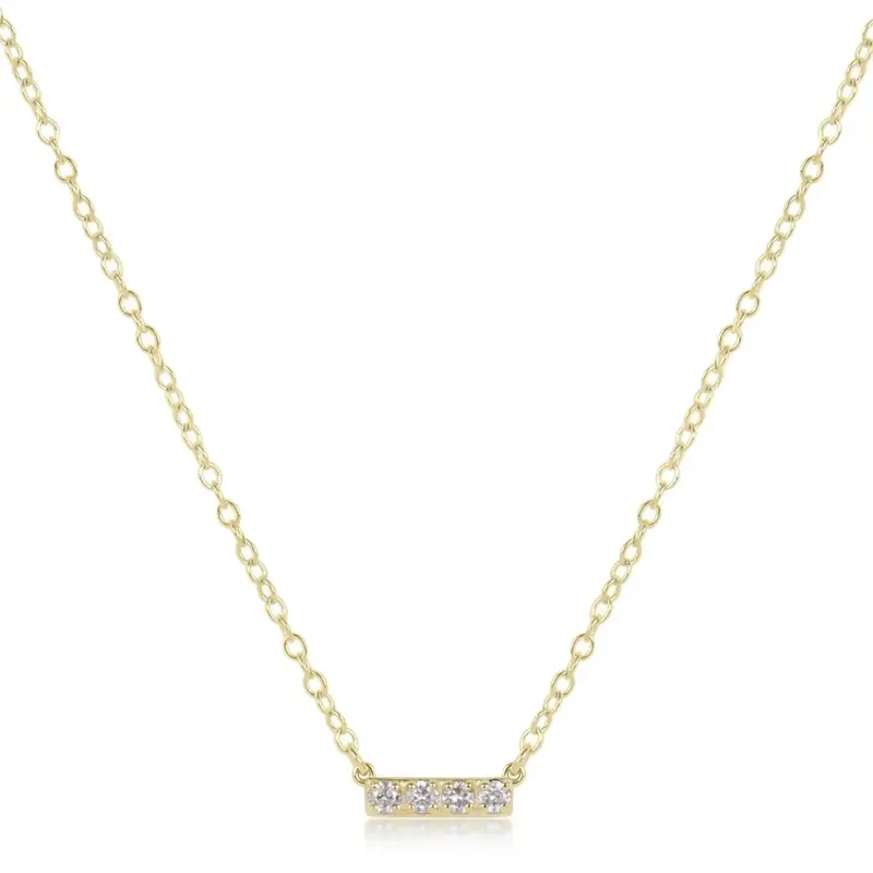 ENewton Design 14KT GOLD AND DIAMOND  SIGNIFICANCE BAR NECKLACE - FOUR