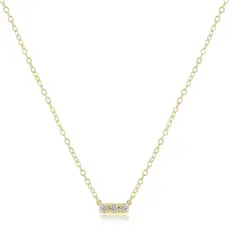 ENewton Design 14KT GOLD AND DIAMOND  SIGNIFICANCE BAR NECKLACE -  three