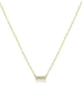 ENewton Design 14KT GOLD AND DIAMOND  SIGNIFICANCE BAR NECKLACE -  three