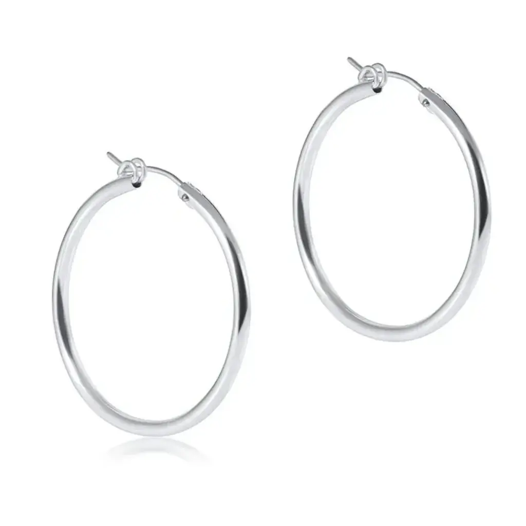 ENewton Design Sterling Round 1.25" Hoop - Smooth