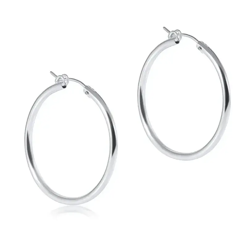 ENewton Design Sterling Round 1.25" Hoop - Smooth