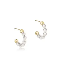 ENewton Design Classic Beaded 1" Hoop -  4mm Pearl