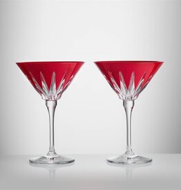 Waterford NEW YEAR Martini Firework S/2 Red