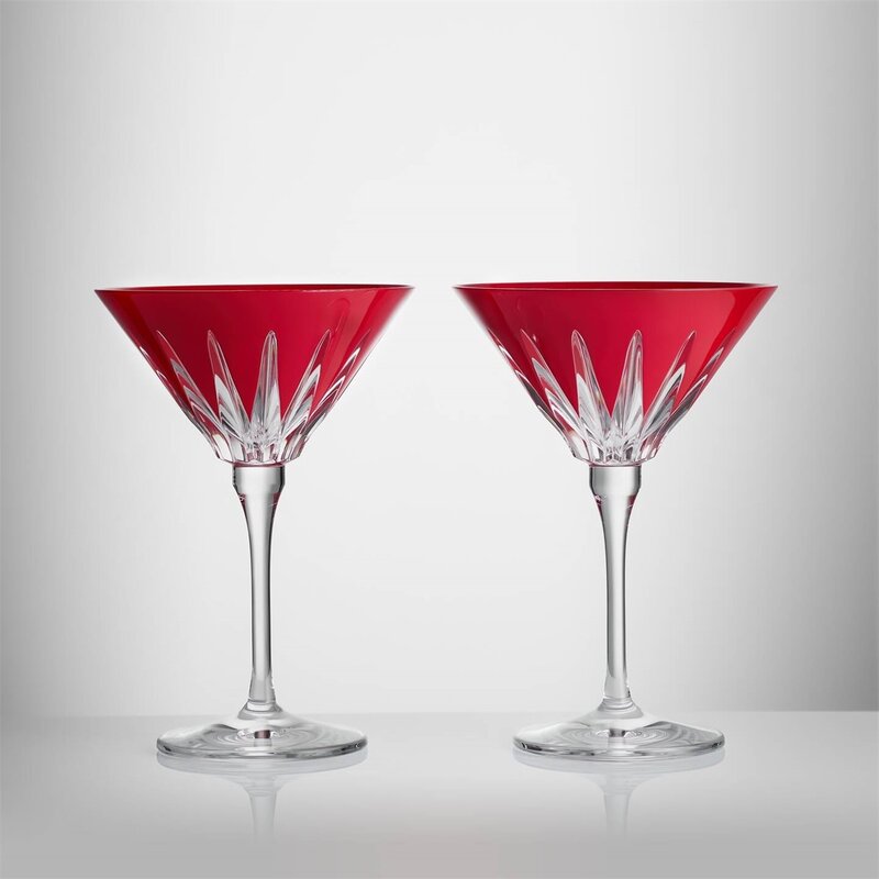 Waterford NEW YEAR Martini Firework S/2 Red