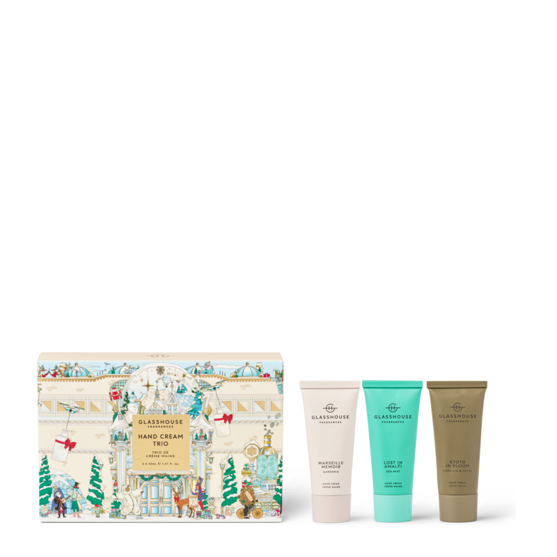 Glasshouse Fragrances GF 3 x 1.01 fl. oz. Hand Cream; Christmas, Kyoto in Bloom