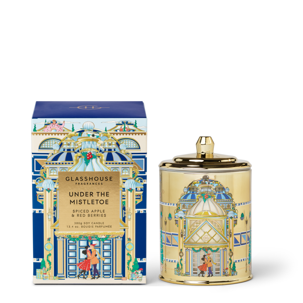 Glasshouse Fragrances GF 13.4 oz. Candle - Christmas - Under The Mistletoe