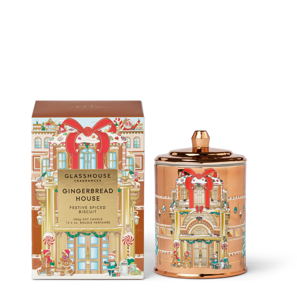 Glasshouse Fragrances GF 13.4 oz. Candle - Christmas - Gingerbread House