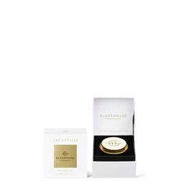 Glasshouse Fragrances Gold Car Diffuser with 1 Replacement Scent Disk