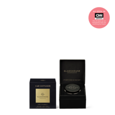 Glasshouse Fragrances Black Car Diffuser with 1 Replacement Scent Disk