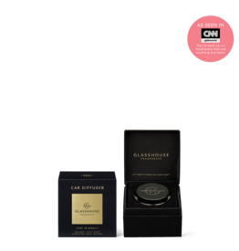 Glasshouse Fragrances Black Car Diffuser with 1 Replacement Scent Disk