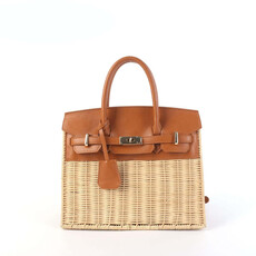 Margo - Wicker /Gold Handbag