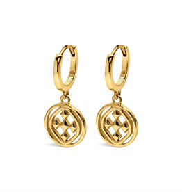 Medallion Huggie Hoops