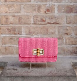 Lisi Lerch Straw Pink Lilly Clutch, Bamboo Bar