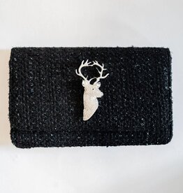 Lisi Lerch Black Coco Clutch with RS Buckle