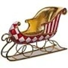 Red, Gold and White Patterned Sleigh