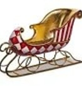 Red, Gold and White Patterned Sleigh