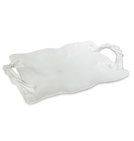 Beatriz Ball VIDA Sasha Rectangular Tray with Handles (White)