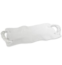 Beatriz Ball VIDA Sasha Long Rectangle Tray with Handles (White)