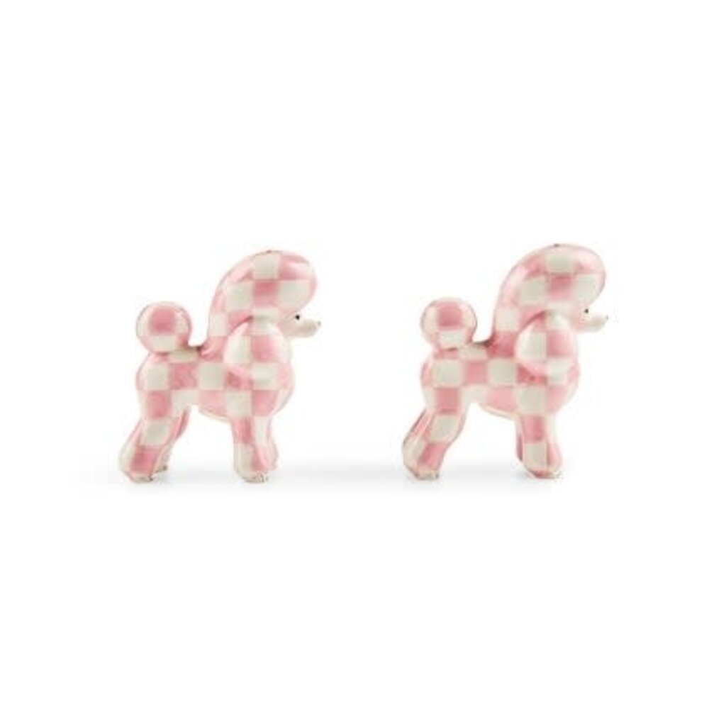 Mackenzie-Childs Rosy Poodle Salt/pepper set