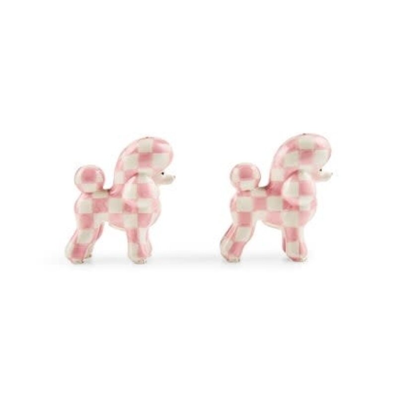Mackenzie-Childs Rosy Poodle Salt/pepper set