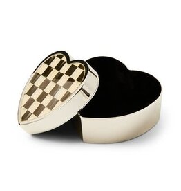 Mackenzie-Childs Courtly Check Heart Trinket box