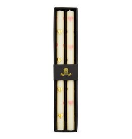 Mackenzie-Childs Heart Dinner Candles, set of 2