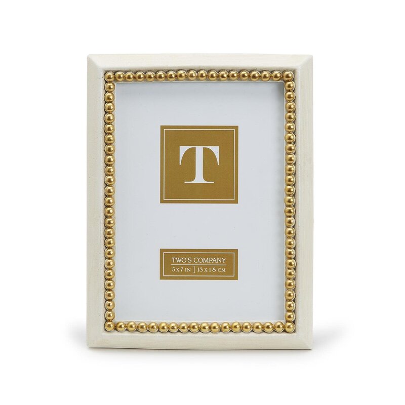Gold Beads 5 x 7 Photo Frame