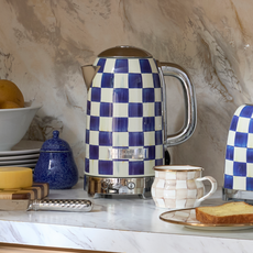 Mackenzie-Childs royal check electric kettle