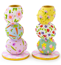 Mackenzie-Childs patience brewster egg candle holders, set of 2