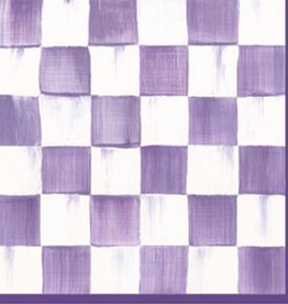 Mackenzie-Childs violet check cocktail paper napkins