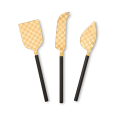 Mackenzie-Childs black cheese knife set