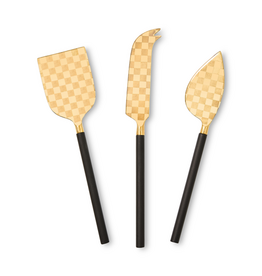 Mackenzie-Childs black cheese knife set