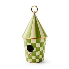 Mackenzie-Childs grass green birdhouse