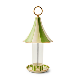 Mackenzie-Childs grass green bird feeder