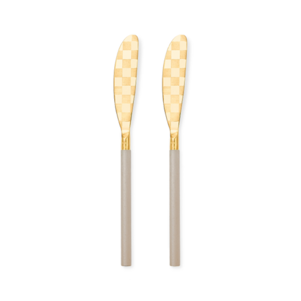 Mackenzie-Childs mocha spreader set