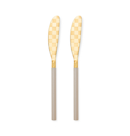 Mackenzie-Childs mocha spreader set