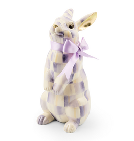 Mackenzie-Childs violet check standing bunny