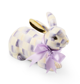Mackenzie-Childs violet check resting bunny