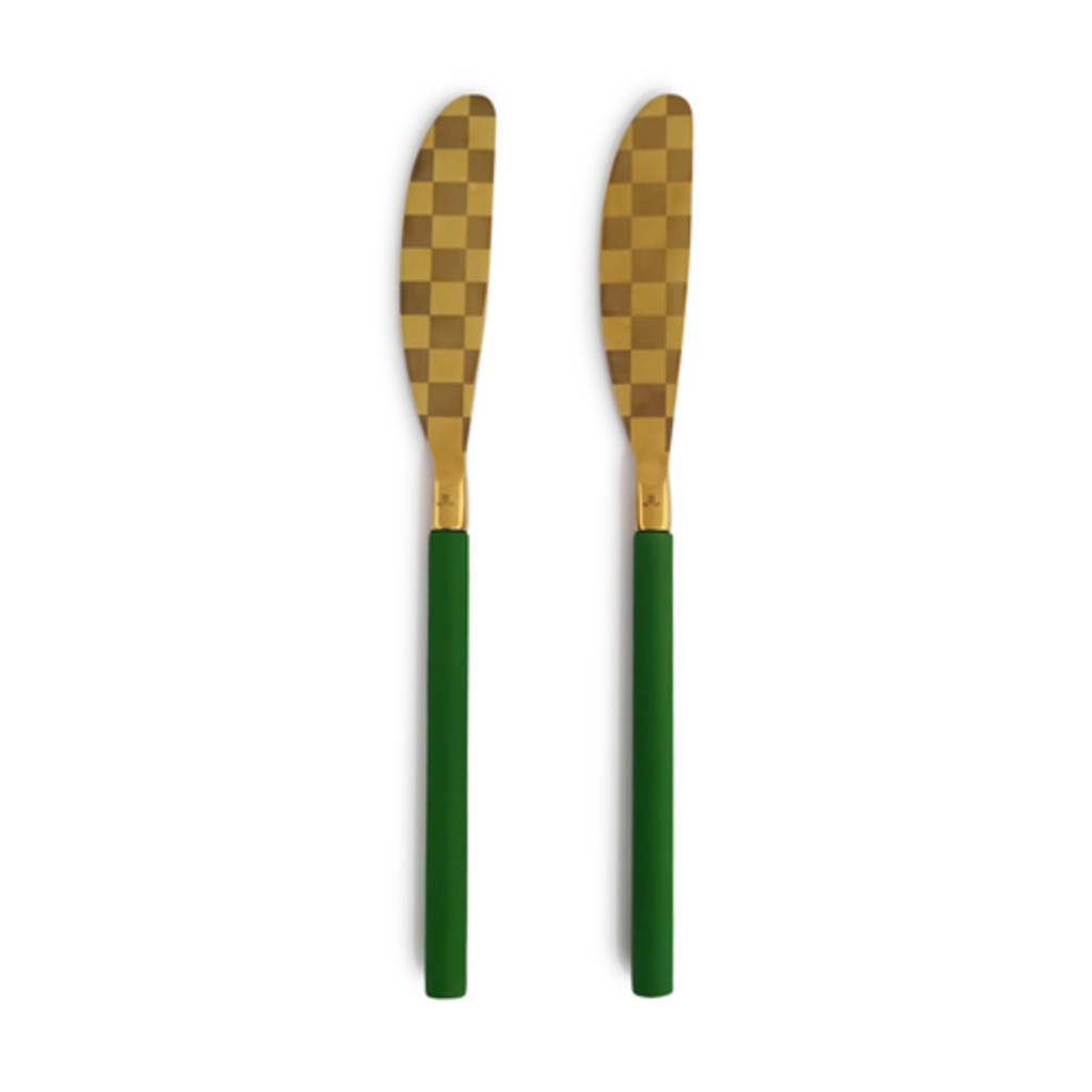 Mackenzie-Childs emerald spreader set