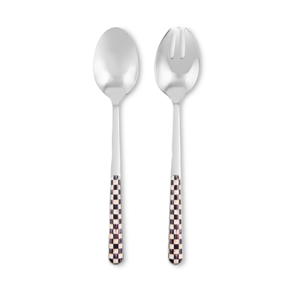 Mackenzie-Childs courtly check bistro salad serving set