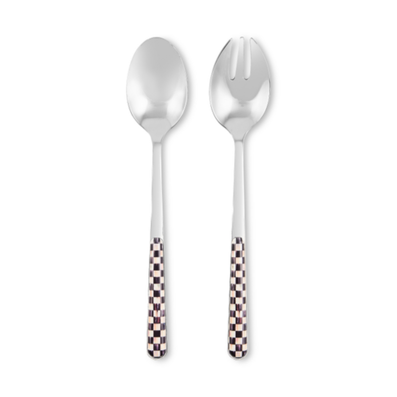 Mackenzie-Childs courtly check bistro salad serving set