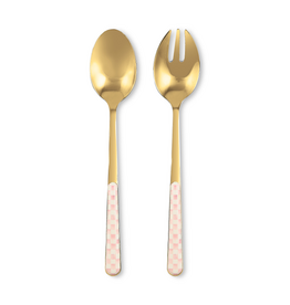 Mackenzie-Childs rosy check bistro salad serving set