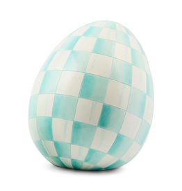 Mackenzie-Childs aqua check small egg