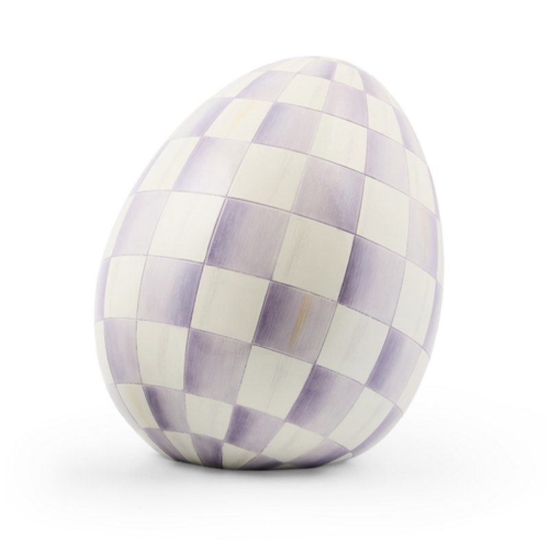 Mackenzie-Childs violet check small egg