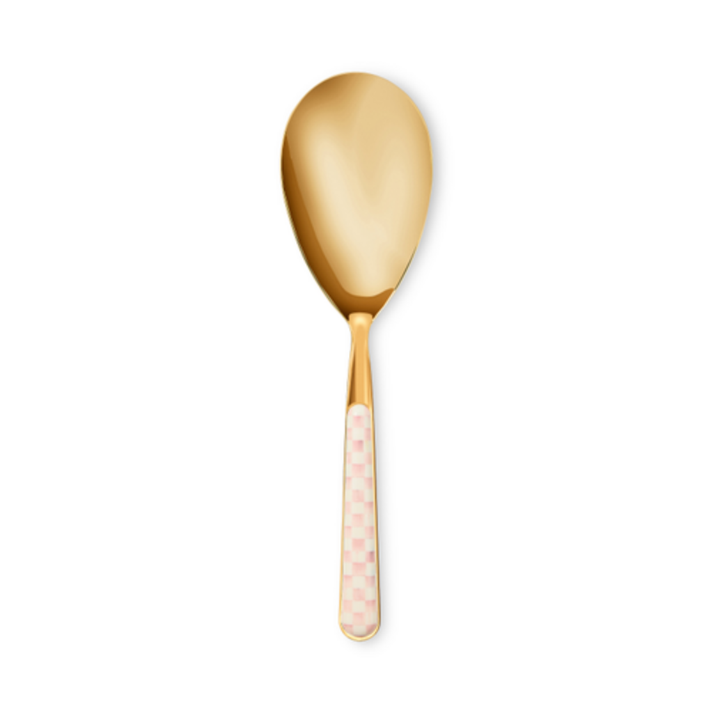 Mackenzie-Childs rosy check bistro serving spoon