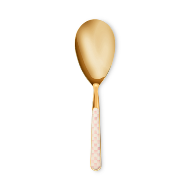 Mackenzie-Childs rosy check bistro serving spoon
